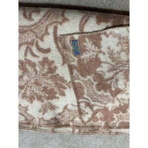 Vintage Antique Wool Of The West Portland 100% Wool Blanket 73"X86" Some‎ Damage